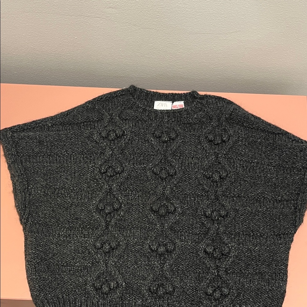 Zara Kids Charcoal Knit Sweater